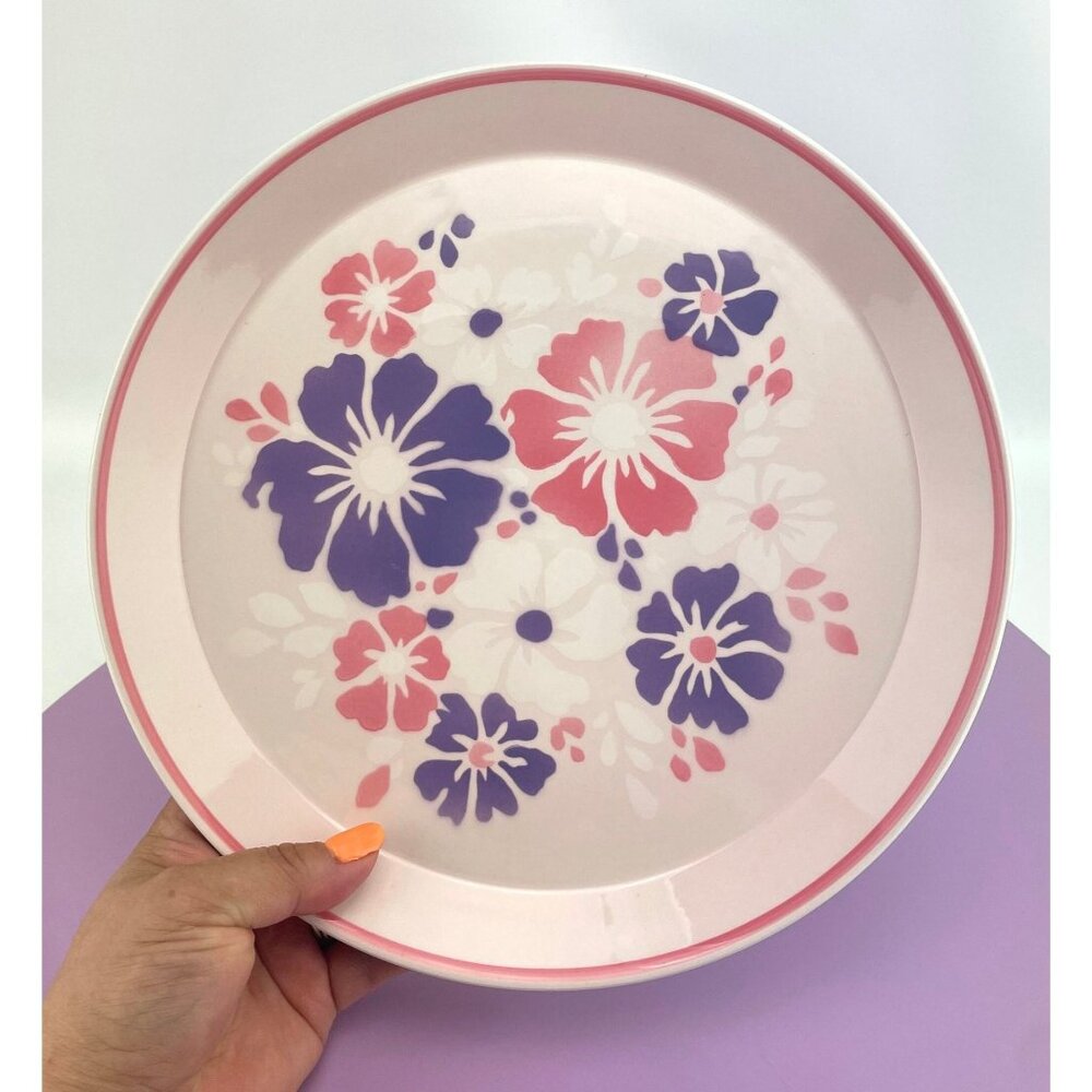 Vintage 1970s dinner plate, Mikasa Colormates, pattern Kailuha C4102